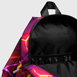 Детский рюкзак Красные плиты с фиолетовым свечением, цвет: 3D-принт — фото 2