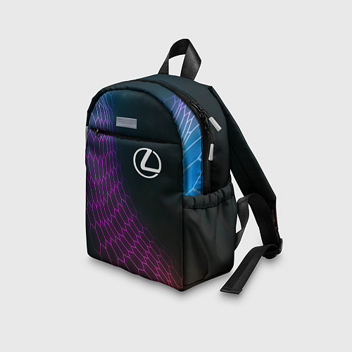 Детский рюкзак Lexus neon hexagon / 3D-принт – фото 3