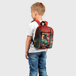 Детский рюкзак Винтажная девушка чумной доктор, цвет: 3D-принт — фото 2