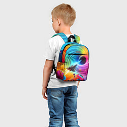 Детский рюкзак Полёт к чёрной дыре - нейросеть, цвет: 3D-принт — фото 2