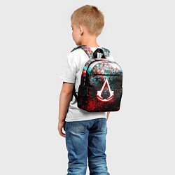 Детский рюкзак Assassins Creed logo glitch, цвет: 3D-принт — фото 2