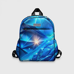 Детский рюкзак Синяя объемная абстракция со вспышкой