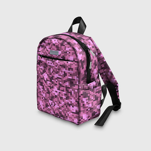 Детский рюкзак Розовый камуфляж текстура / 3D-принт – фото 3