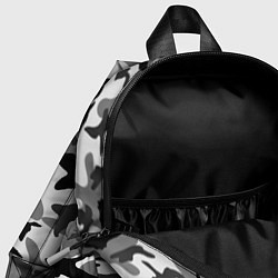 Детский рюкзак Камуфляж птицы чёрный, цвет: 3D-принт — фото 2