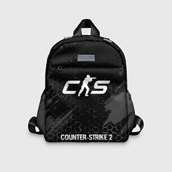 Детский рюкзак Counter-Strike 2 glitch на темном фоне по-центру, цвет: 3D-принт