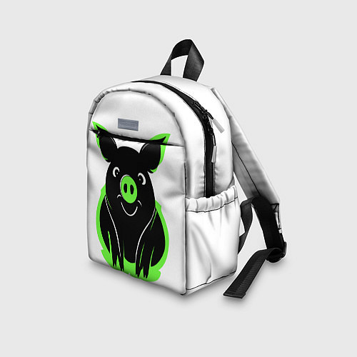 Детский рюкзак Зеленая хрюшка / 3D-принт – фото 3