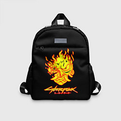 Детский рюкзак Cyberpunk 2077 fire logo, цвет: 3D-принт