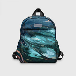 Детский рюкзак Тёмный синий морская абстракция