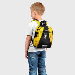 Детский рюкзак Aston Villa - gold gradient по-центру, цвет: 3D-принт — фото 2