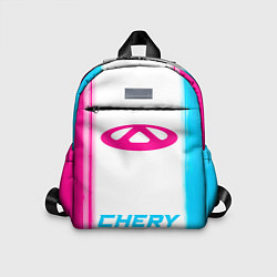 Детский рюкзак Chery neon gradient style по-центру, цвет: 3D-принт