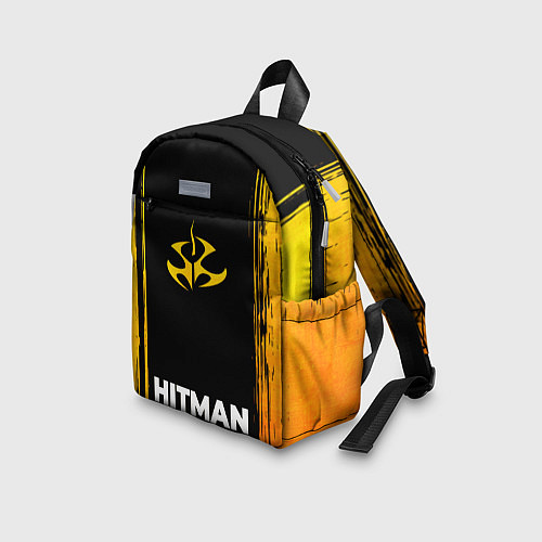 Детский рюкзак Hitman - gold gradient по-центру / 3D-принт – фото 3