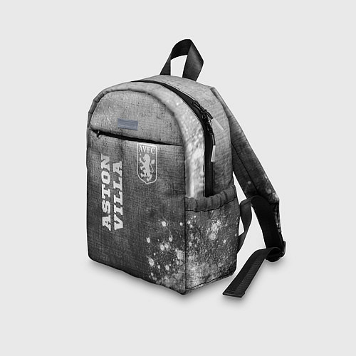 Детский рюкзак Aston Villa - grey gradient вертикально / 3D-принт – фото 3