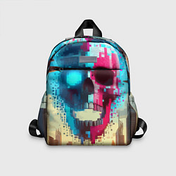 Детский рюкзак Cool vanguard neon cyber skull - ai art, цвет: 3D-принт