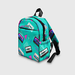 Детский рюкзак Бирюзовая кассета из 90-х, цвет: 3D-принт — фото 2