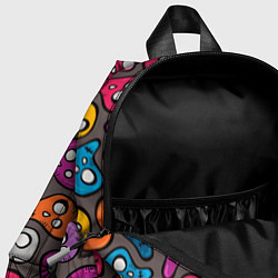Детский рюкзак Забавные цветные черепа, цвет: 3D-принт — фото 2