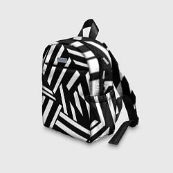 Детский рюкзак Геометрические линии - абстракция чб коллаж, цвет: 3D-принт — фото 2