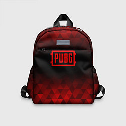 Детский рюкзак PUBG red poly, цвет: 3D-принт