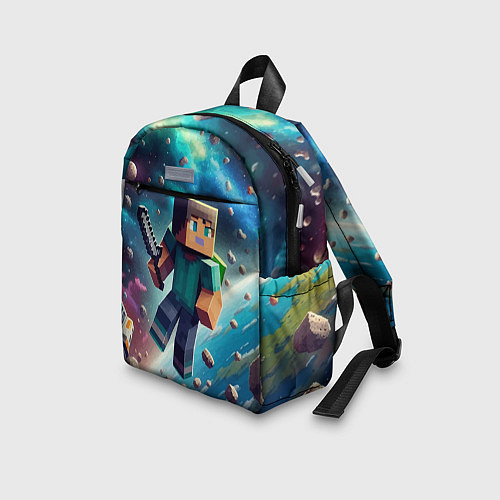 Детский рюкзак Стив с мечом в космосе -Майнкрафт / 3D-принт – фото 3