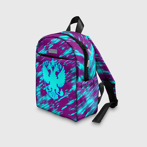 Детский рюкзак Герб РФ холодные краски / 3D-принт – фото 3