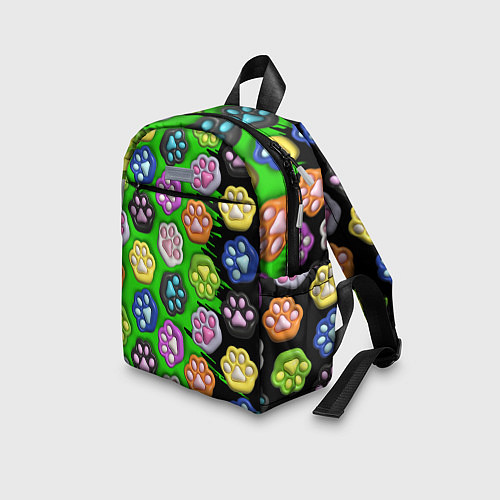 Детский рюкзак Паттерн лапка слайм / 3D-принт – фото 3