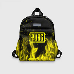 Детский рюкзак PUBG fire yellow, цвет: 3D-принт