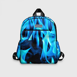 Детский рюкзак Синий огонь текстура