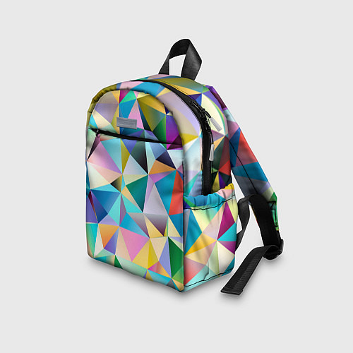 Детский рюкзак Полигональная текстура / 3D-принт – фото 3
