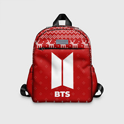 Детский рюкзак Новогодний BTS с оленями, цвет: 3D-принт
