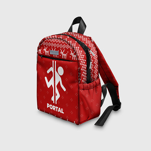 Детский рюкзак Новогодний Portal с оленями / 3D-принт – фото 3