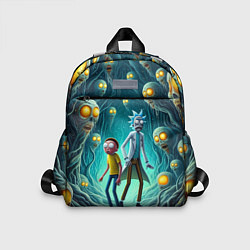 Детский рюкзак Морти и Рик в пещере ужасов, цвет: 3D-принт