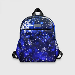 Детский рюкзак Новогодние узорчатые снежинки, цвет: 3D-принт
