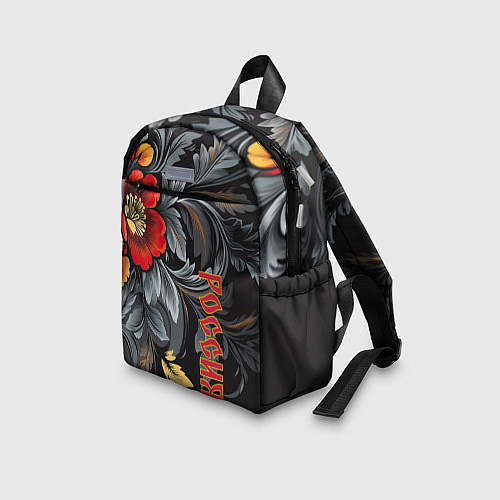 Детский рюкзак Россия - цветочный узор / 3D-принт – фото 3