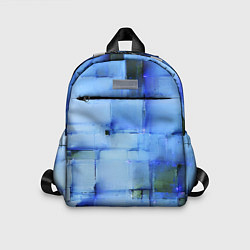 Детский рюкзак Чёрные пятна на синем фоне абстракция