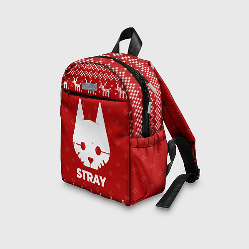 Детский рюкзак Новогодний Stray с оленями / 3D-принт – фото 3