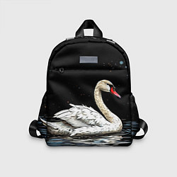 Детский рюкзак Белый лебедь ночью, цвет: 3D-принт