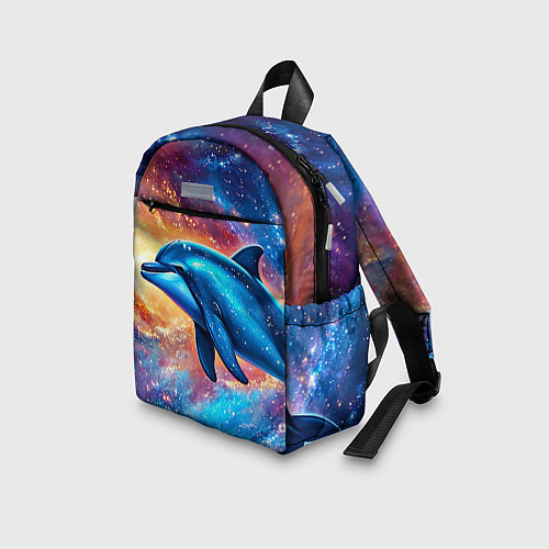 Детский рюкзак Дельфин в космосе / 3D-принт – фото 3