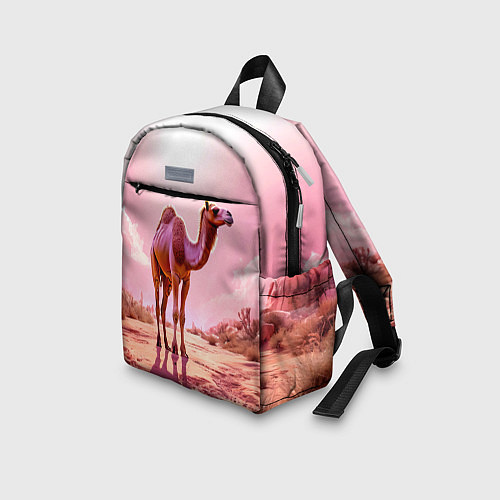Детский рюкзак Верблюд в розовой пустыне / 3D-принт – фото 3