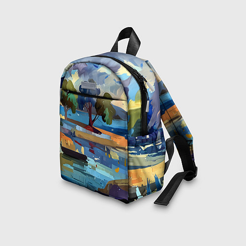 Детский рюкзак Летний пейзаж маслом / 3D-принт – фото 3