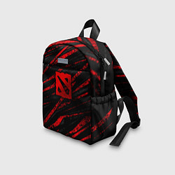 Детский рюкзак Dota 2 - красные потертости, цвет: 3D-принт — фото 2