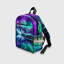 Детский рюкзак Северное сияние над горами - неоновое свечение, цвет: 3D-принт — фото 2