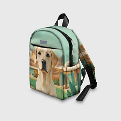 Детский рюкзак Лабрадор на фоне пальм, цвет: 3D-принт — фото 2