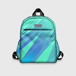 Детский рюкзак Нежный голубой с полосами градиент, цвет: 3D-принт