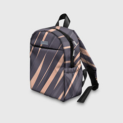 Детский рюкзак Перламутровый серый полосы, цвет: 3D-принт — фото 2