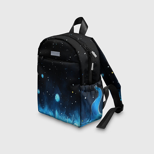 Детский рюкзак Синяя светящееся краска / 3D-принт – фото 3