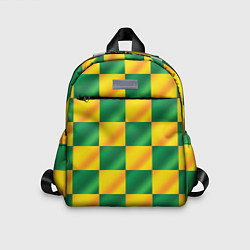 Детский рюкзак Желтый и зеленый геометрический паттерн