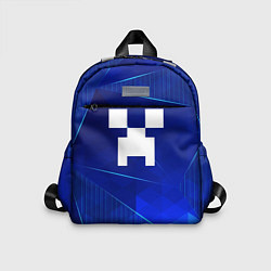 Детский рюкзак Minecraft blue poly, цвет: 3D-принт