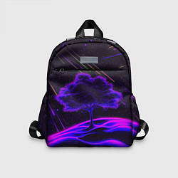 Детский рюкзак Дерево и звездопад неоновый космос