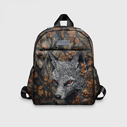 Детский рюкзак Хищный серый лис, цвет: 3D-принт