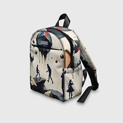 Детский рюкзак Сюрреалистичные люди и камни, цвет: 3D-принт — фото 2