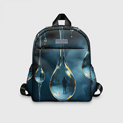 Детский рюкзак Люди в каплях, цвет: 3D-принт